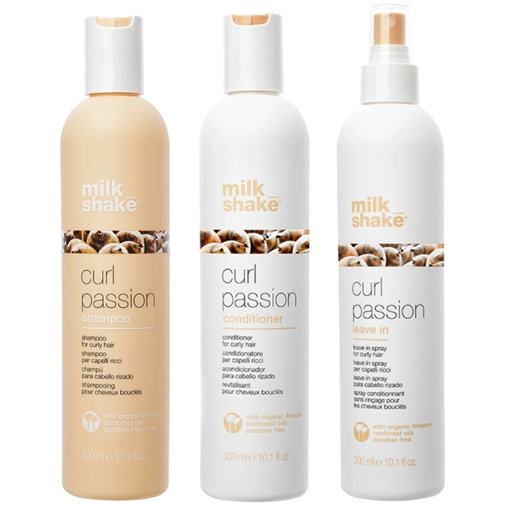 Pachet pentru par cret sau ondulat Curl Passion - Sampon 300ml, Balsam 300ml, Leave-In 300ml