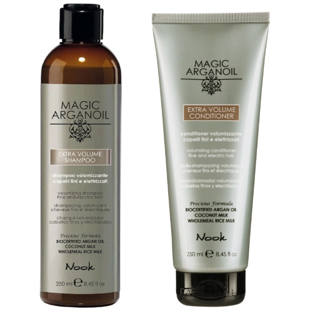 Pachet mic extra volum Magic Argan Oil sampon 250 ml, balsam 250 ml
