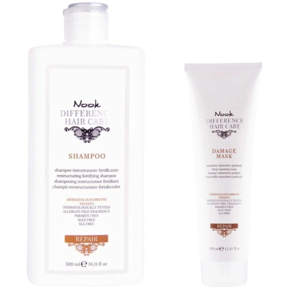 Pachet reconstructie Difference Hair Care - Sampon 500ml, Masca Damage 300ml