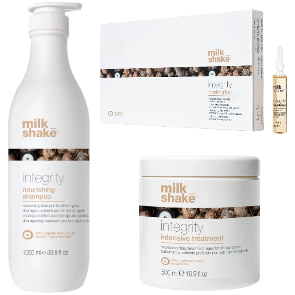 Pachet reparare si hidratare Integrity - Sampon 1000ml, Masca 500ml, Fiole 8x12ml