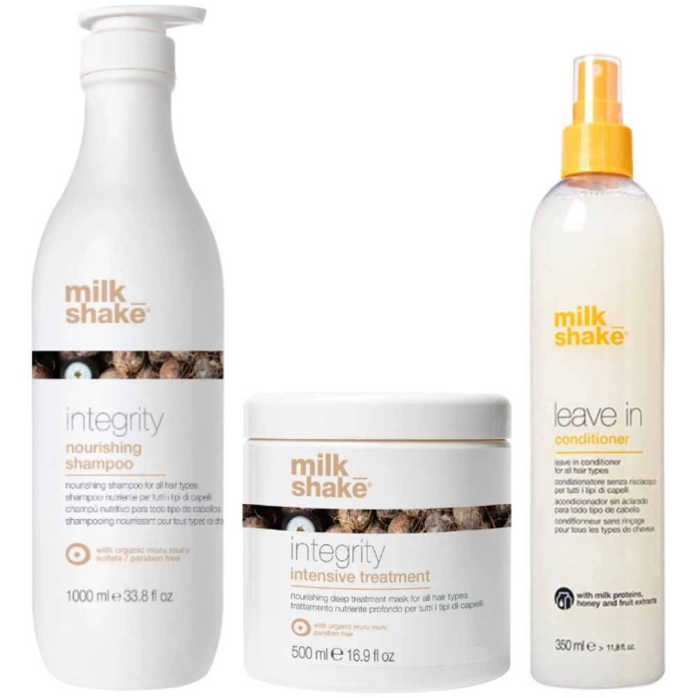 Pachet reparare si hidratare Integrity - Sampon 1000ml, Masca 500ml, Leave-in 350ml