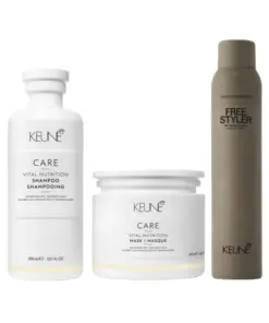 Pachet par uscat Care Vital Nutrition - Sampon 300ml, Masca 200ml, Fixativ 300ml