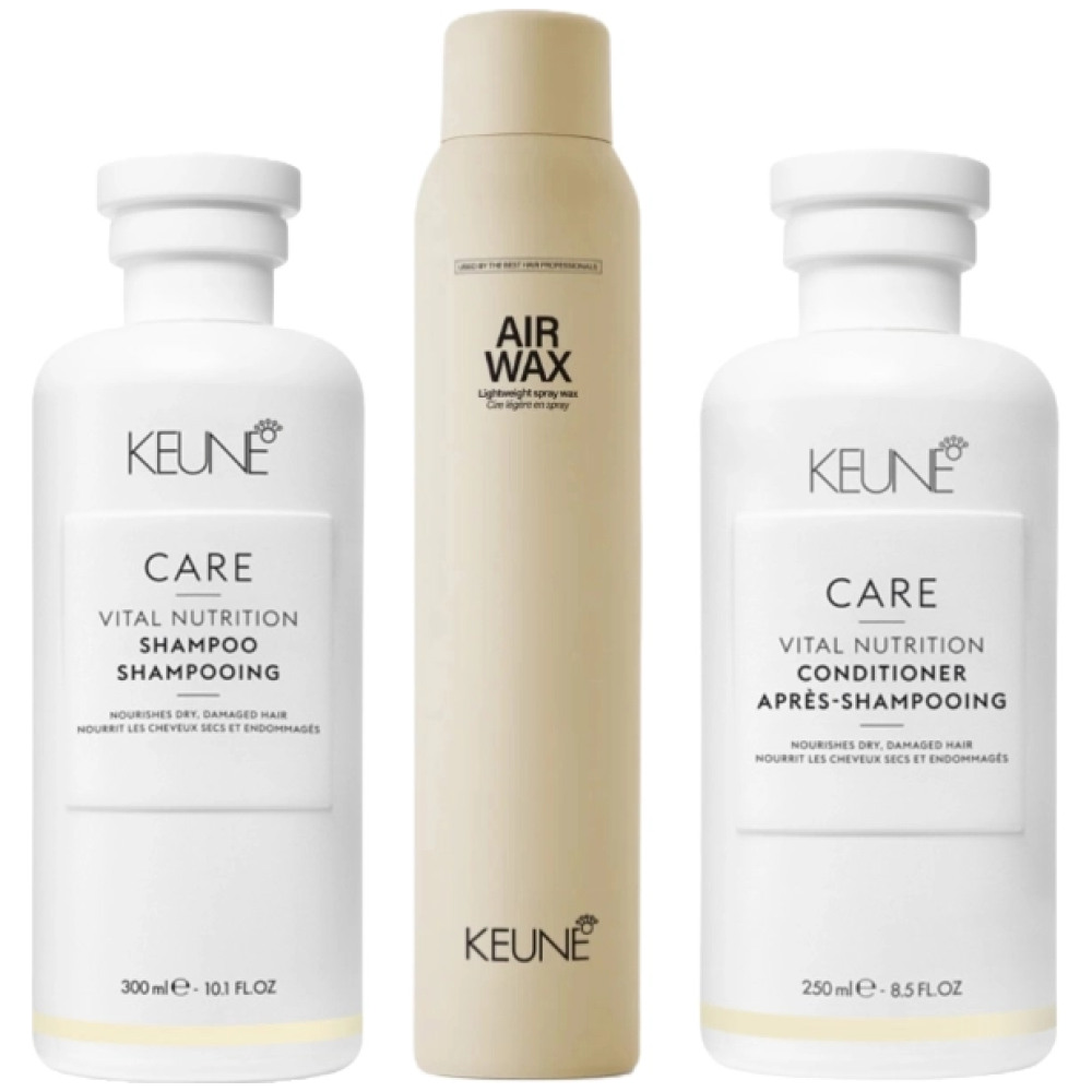 Pachet par uscat Care Vital Nutrition - Sampon 300ml, Balsam 250ml, Spray-ceara 200ml