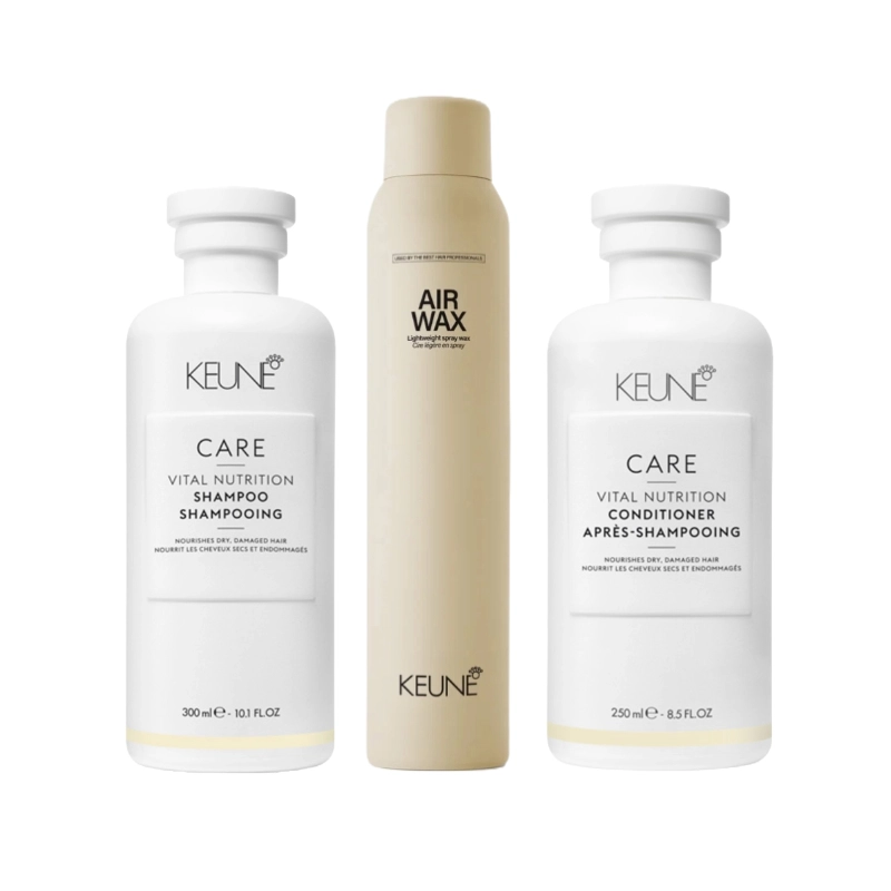 Pachet par uscat Care Vital Nutrition - Sampon 300ml, Balsam 250ml, Spray-ceara 200ml