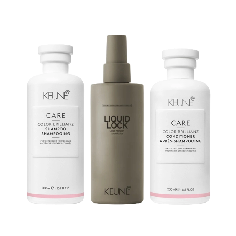 Pachet par vopsit Care Color Brillianz - Sampon 300ml, Balsam 250ml, Fixativ lichid 200ml