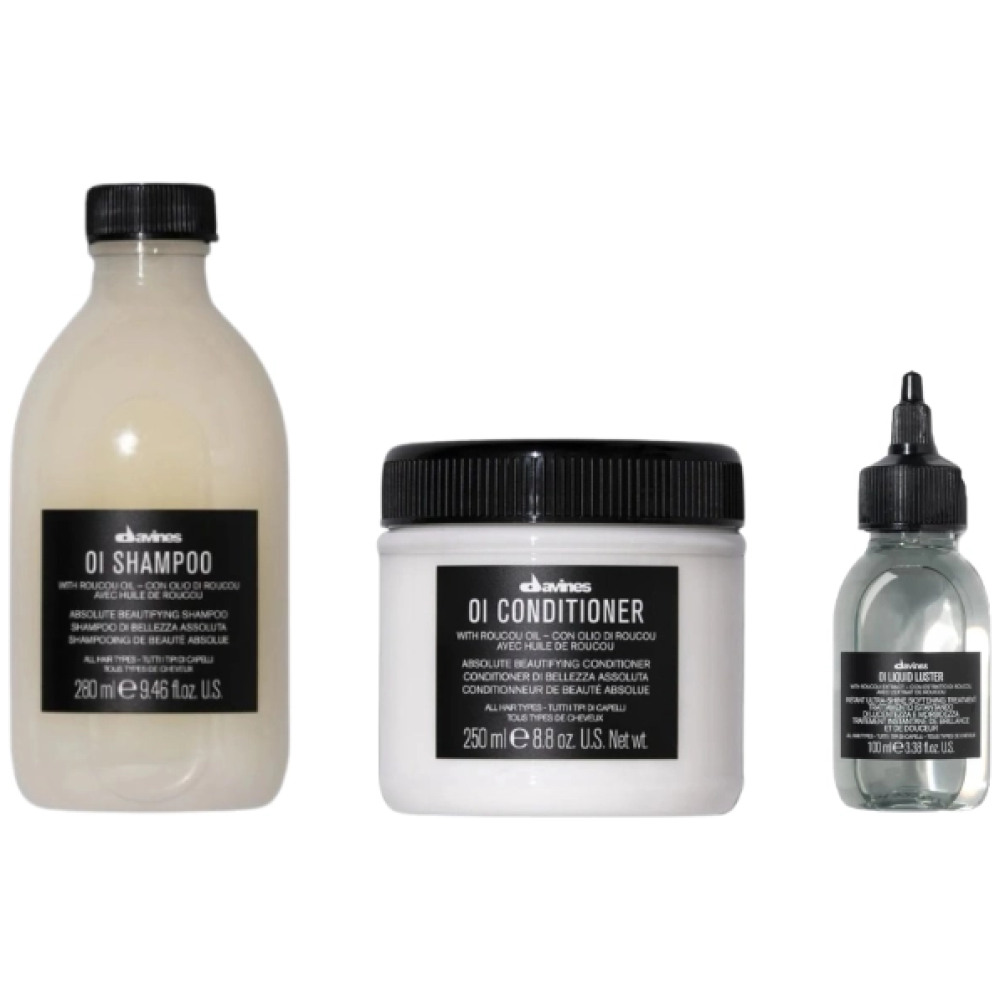 Set pentru hidratarea si netezirea parului OI - Sampon 280ml, Balsam 250ml, Tratament 100ml
