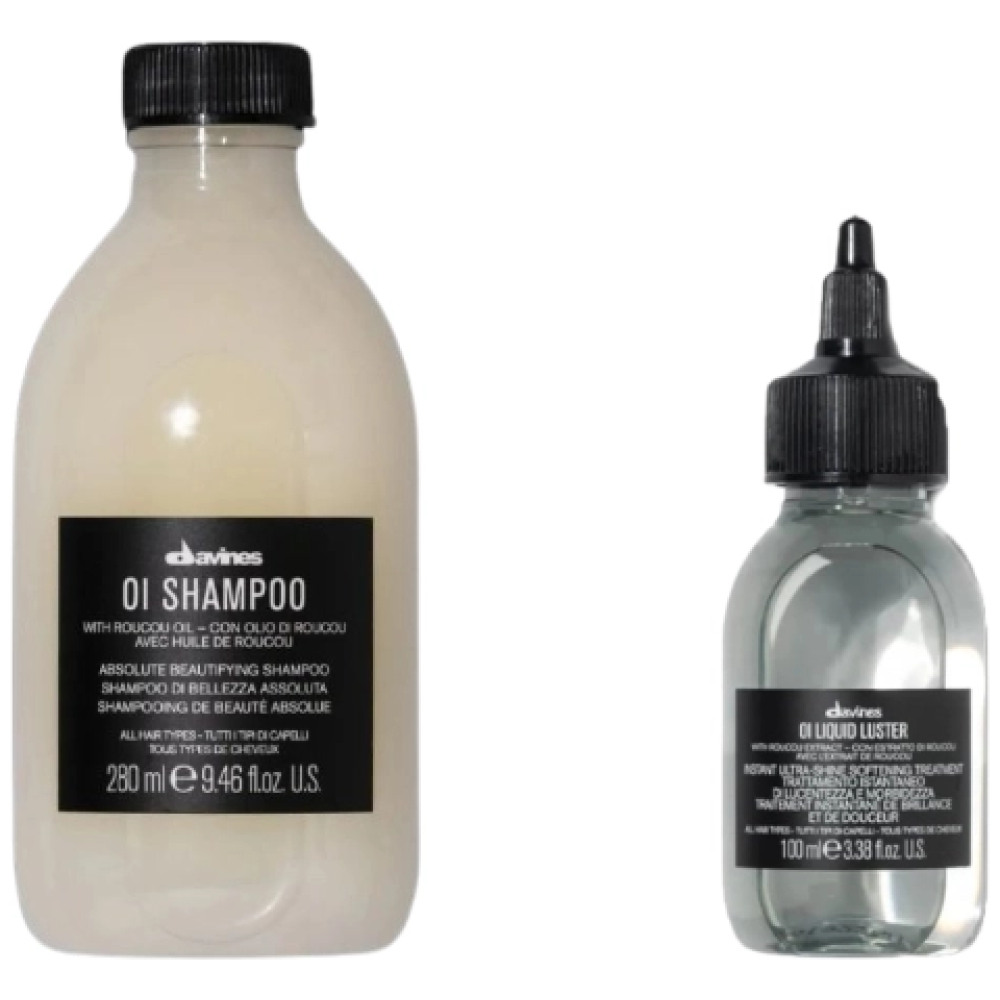 Set pentru netezirea si stralucirea parului OI - Sampon 280ml, Tratament 100ml