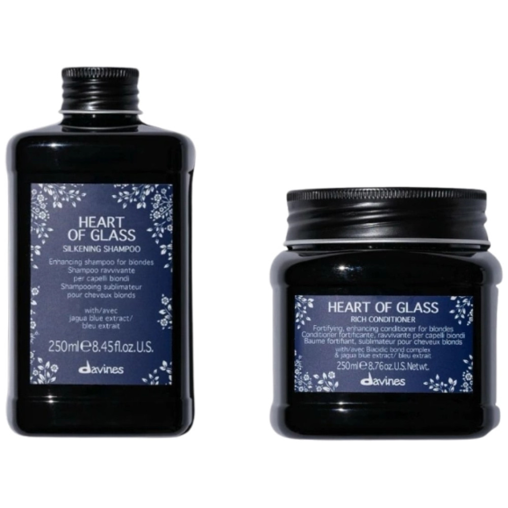 Set de hidratare pentru parul blond Heart of Glass - Sampon 250ml, Balsam 250ml