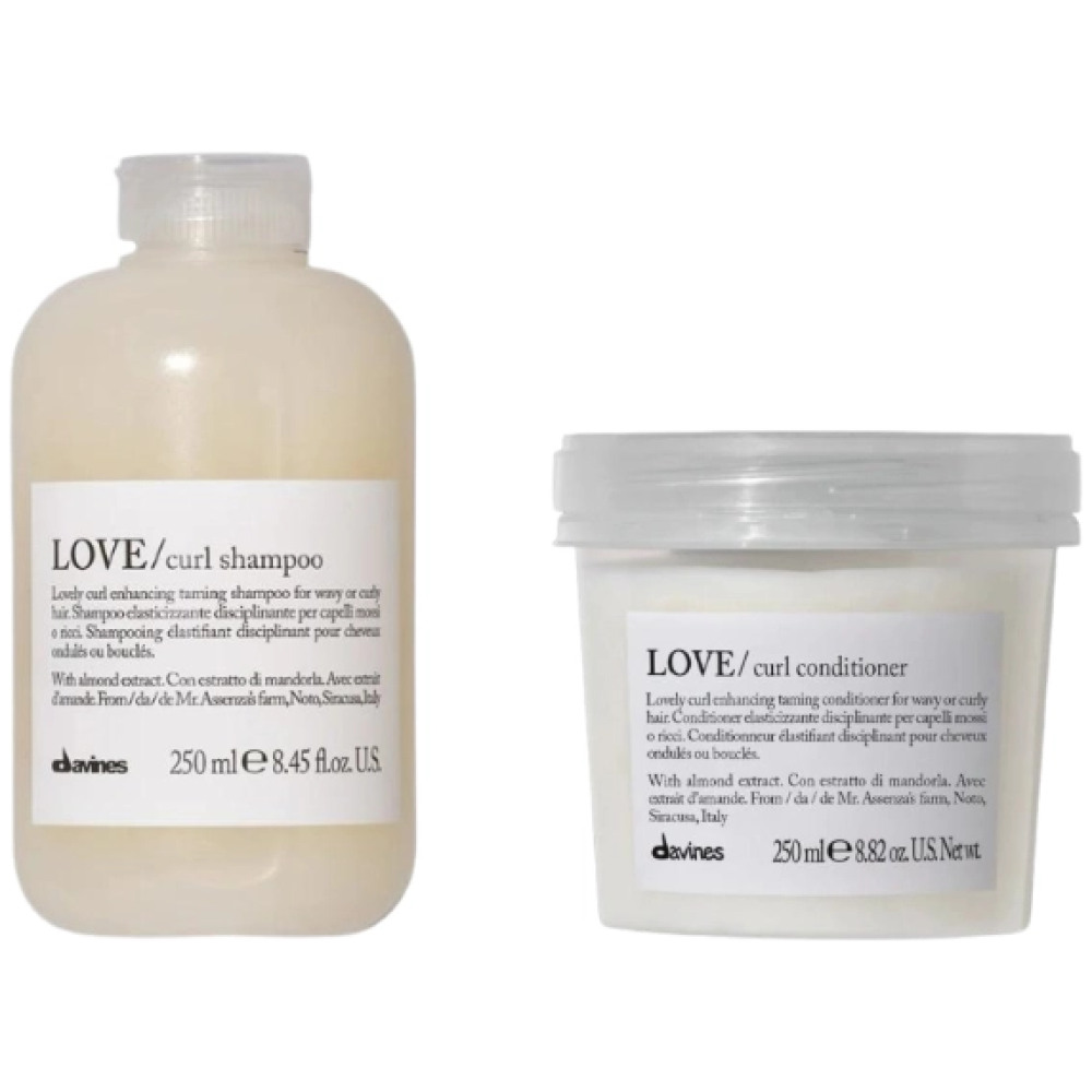 Set pentru ingrijirea parului cret sau ondulat LOVE CURL - Sampon 250ml, Balsam 250ml