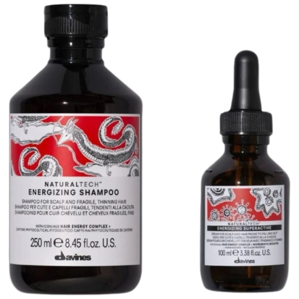 Set impotriva caderii parului Naturaltech Energizing - Sampon 250ml, Ser 100ml