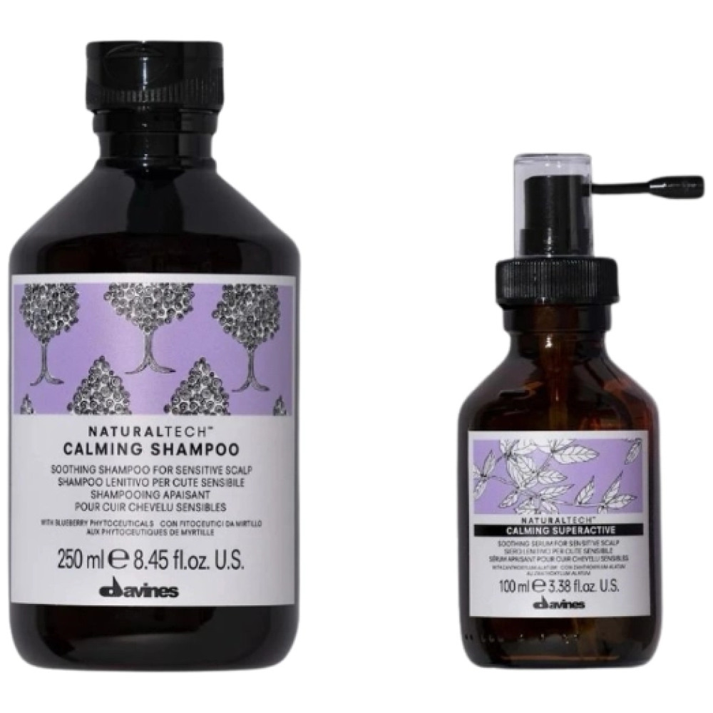 Set pentru scalpul sensibil Naturaltech Calming - Sampon 250ml, Tratament 100ml
