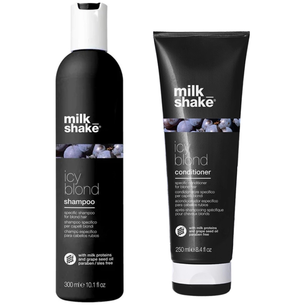 Pachet ICY BLOND pentru crearea tonurilor reci - Sampon 300 ml, Balsam 250 ml