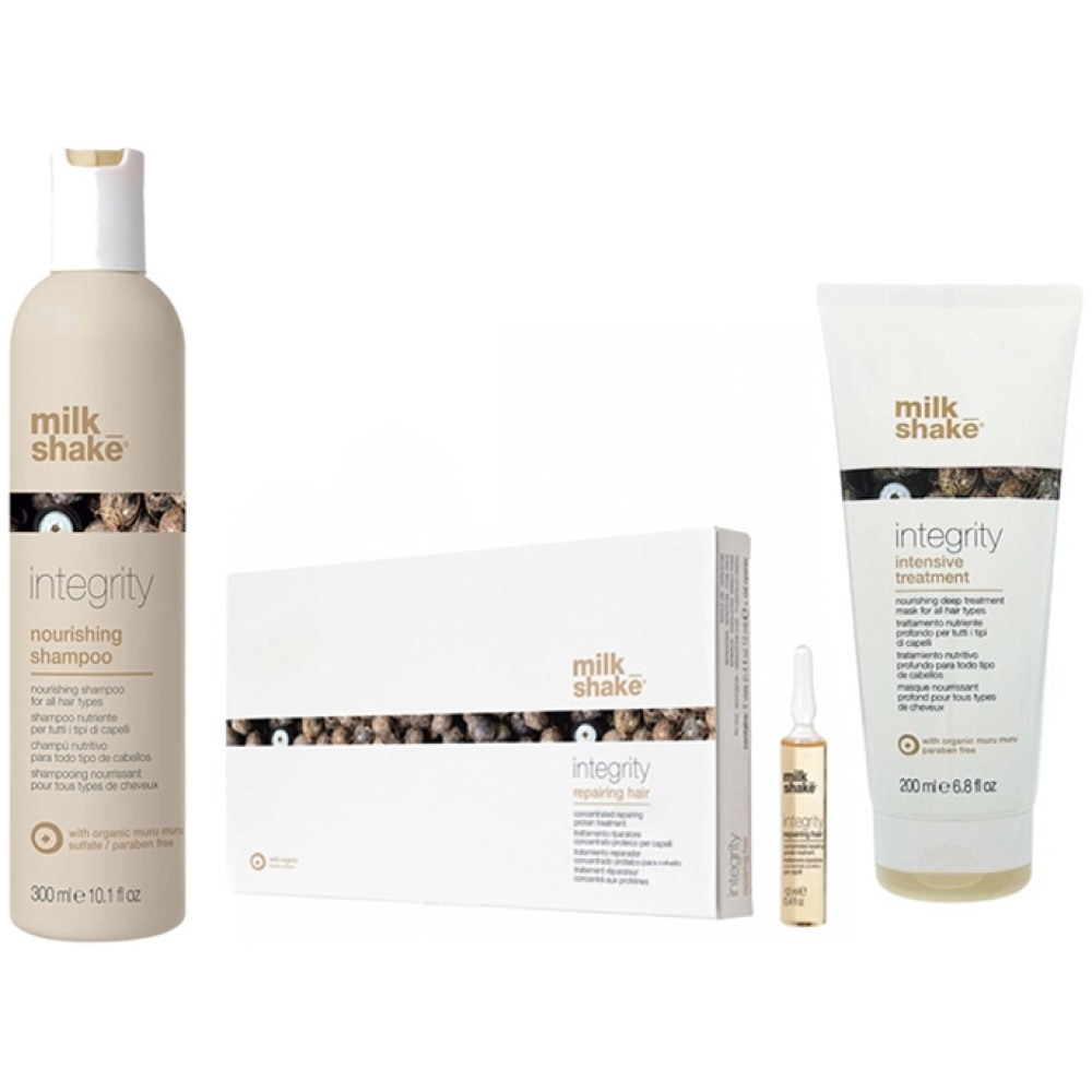 Pachet reparare si hidratare intensiva - Sampon 300ml, Masca 200ml, Fiole 8x12ml