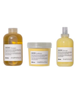 Set pentru ingrijirea zilnica a parului dede - sampon 250ml, balsam 250ml, spray leave-in 250ml