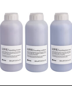 Set pentru netezirea parului rebel love - sampon 1000ml, balsam 1000ml, masca 1000ml