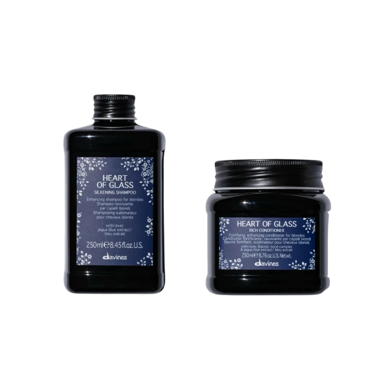 Set de hidratare pentru parul blond heart of glass - sampon 250ml, balsam 250ml