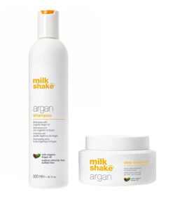 Pachet pentru par cu argan - sampon 300ml, tratament 200ml