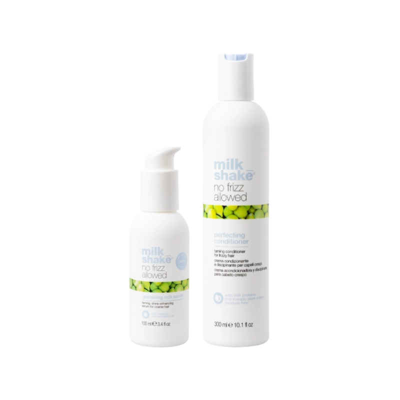 Pachet pentru netezirea parului no frizz allowed - balsam 300ml, ser 100ml