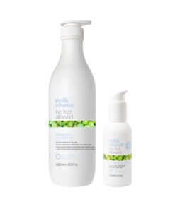 Pachet pentru netezirea parului no frizz allowed - balsam 1000ml, ser 100ml