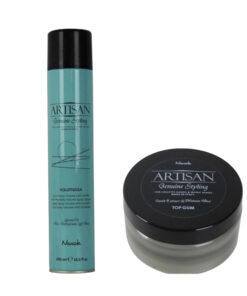 Pachet styling - fixativ artisan 500 ml, ceara artisan top gum 100 ml