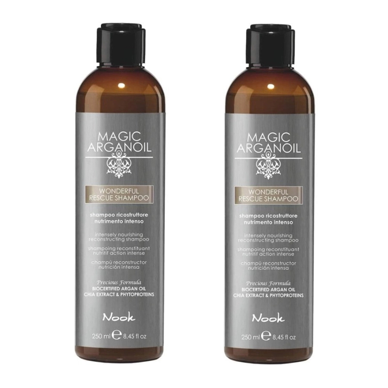 Pachet 2x magic argan oil wonderful rescue shampoo 250 ml
