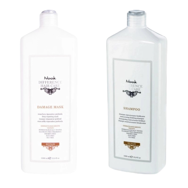 Pachet reconstructie difference hair care repair - sampon 1000ml, masca damage 1000ml