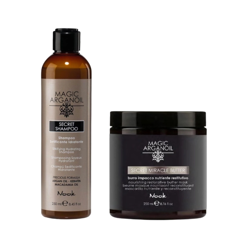 Pachet hidratare secret magic argan oil - sampon 250ml, unt 250ml
