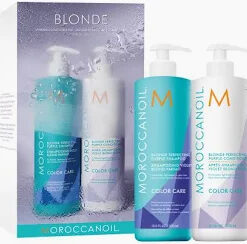 Set Moroccanoil Blonde Perfecting Purple Duo Shampoo & Conditioner 2 x 500ml