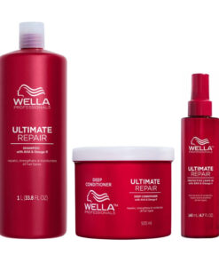 Pachet par deteriorat ultimate repair - sampon 1000ml, balsam 500ml, tratament protective 140ml