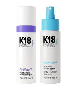 Set volum si reparare par K18 AirWash Dry Shampoo si AstroLift Volume Spray 118ml + 118ml